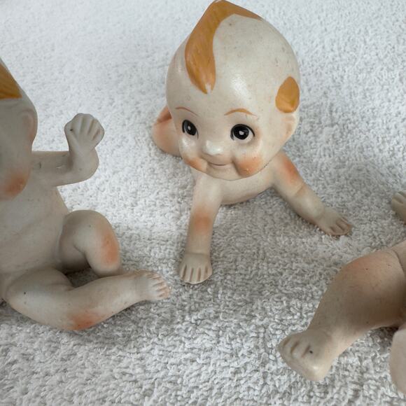 Kewpie Doll Figurines Set Of 3 Naked Baby Bisque - Picture 3 of 16